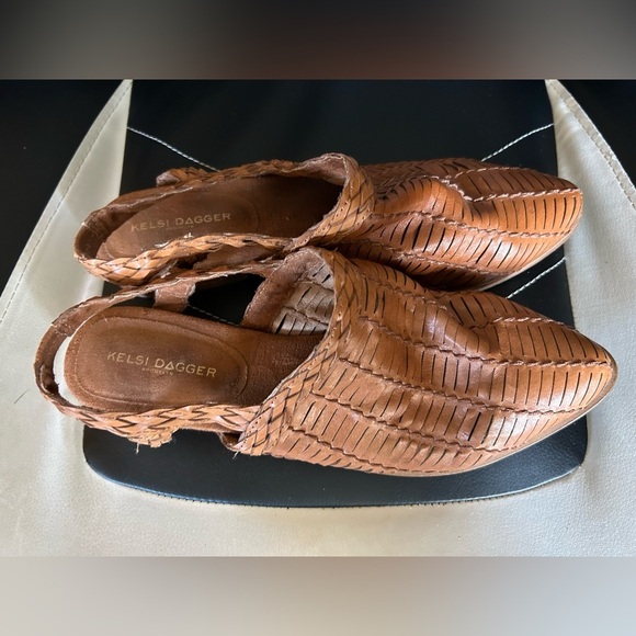 Kelsi Dagger Brown Braided Sandals - Picture 2 of 5